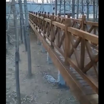 济南防腐木木桥栈道施工视频