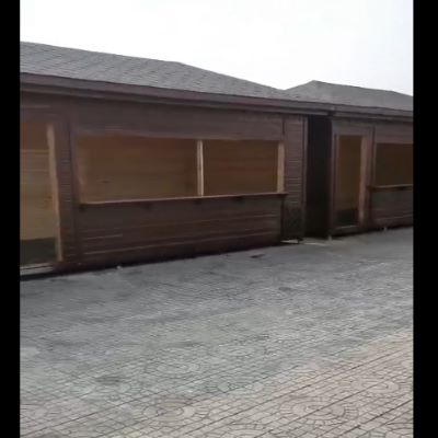 济南防腐碳化木木屋售卖亭制作视频
